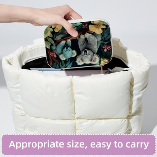 Boîte à bijoux koala double couche avec compartiments optimisés bagues et boucles - 5
