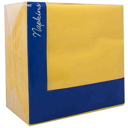 100 x 2ply Daffodil Yellow Napkins 33cm x 33cm by Crown Supplies