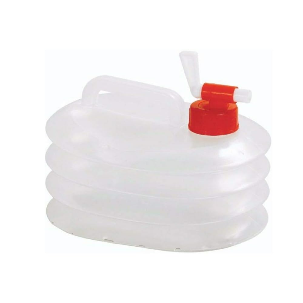 Garden Mile White 5L Collapsible Water Container Folding Water Canteen For Camping Portable Container With Dispenser Water Carrier For Outdoor Fishing Hiking Large Capacity Bucket