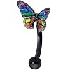 Body-Candy-Womens-14G-Black-PVD-Steel-Eyebrow-Piercing-Rainbow-Pride-Butterfly-Eyebrow
