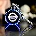 Fitracker Car Logo Nissan Key Chain Crystal Led Light Changing KeyChain Keyring Accessories with Gift Box
