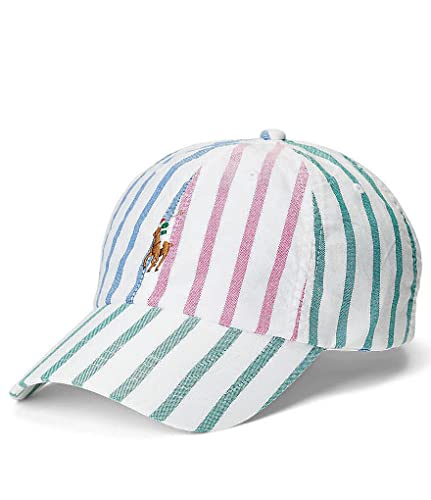 Polo Ralph Lauren Men`s Paneled Striped Oxford Ball Cap (Multi(617436)/W, One Size) #TOP30