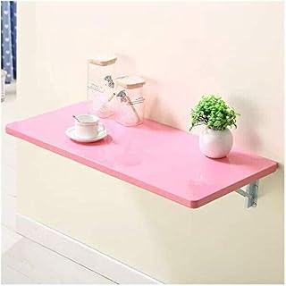 Mesa plegable de escritorio Mesa plegable minimalista moderna para colgar en la pared Estante Mesa de comedor para el hogar de color rosa Mesa para computadora Escritorio de estudio simple (Tamaño: 80