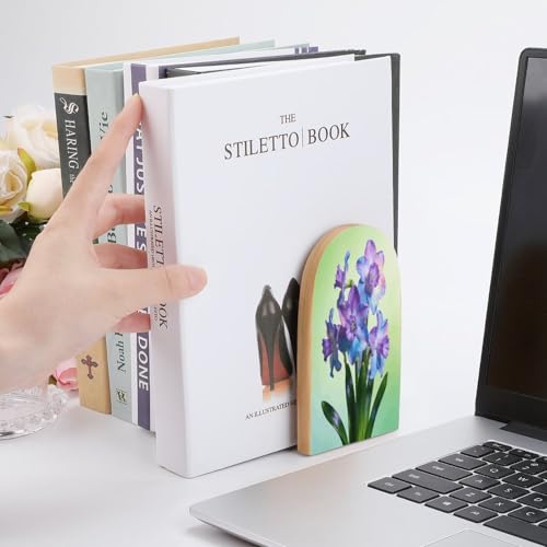 Sujetalibros de madera Narcissus antideslizante para evitar la caída de libros 7