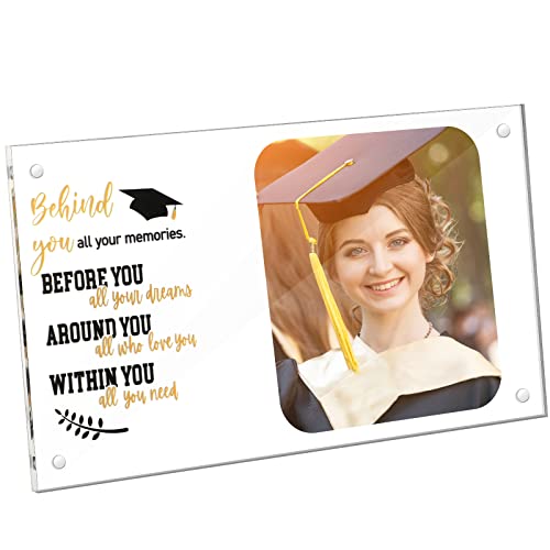 Weysat Inspirational Graduation Picture Frame 4 X 6 Inch Acrylic Graduation Frame Magnetic Graduation Photo Frame Tabletop Class Of 2023 Gifts For Graduates Desktop Display High School College #TOP26