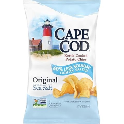 Cape Cod Potato Chips, Lightly Salted Kettle Cooked Chips, 8 Oz Cover