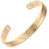 ARMBAND GRÖSSE: Ca. 17cm Gesamtlänge, 8mm Breite, 22g Gewicht und kann angepasst werden, um zu passen. UNISEX, geeignet für Männer und Frauen. Magnetisches Kupferarmband macht ein ausgezeichnetes Geschenk für Freunde, Familie und geliebte. Die Farbe der Geschenkbox variiert je nach Verfügbarkeit.