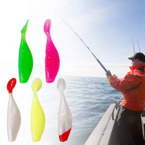 Iscas de pesca falsas, 10 peças 9,5 cm iscas falsas em forma de peixe biônicas, iscas macias para pe