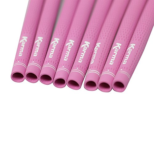 Karma 8 Piece Ladies Pink Golf Grips Pro Velvet Grip Set Pack #TOP1