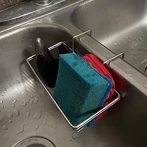 Jianyi Sponge Holder, Stainless Steel Sponge Holder For Kitchen Sink, Rustproof Durable Brush Sink Caddy For Sponge, Dishwashing, Brush Drying #TOP5