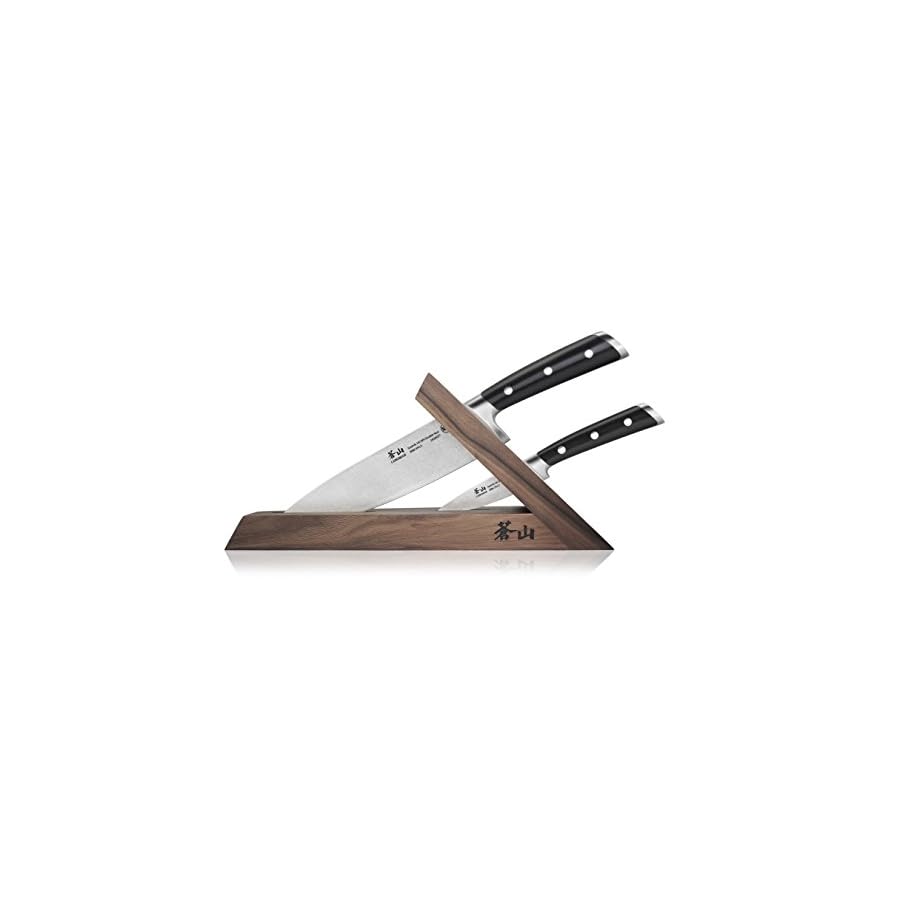 Cangshan TS Series 1021417 Swedish 14C28N Steel Forged 3-Piece TAI Knife Block Set, Walnut