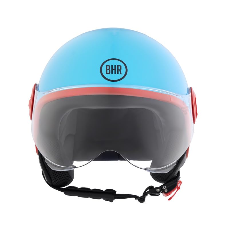 Casque Demi-Jet BHR 835 Special - Casque Moto Homologué ECE 22.06 avec Visière Anti-Rayures, Déverrouillage Micrométrique et Coussinets de Joue Amovible -...