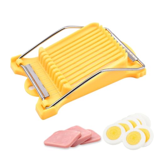 Youery Tagliauova, Affettatrice per Uova Professionale, Fili tensionati in acciaio inox, Tagliauova Multifunzionale per Uova Sode,Fragole, Prosciutto, Cibi Morbidi