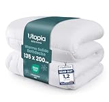 4 Jahreszeiten Bettdecke, Quilted Steppdecke, Ultra Plüsh Hypoallergen, Silikon Faserfüllung, Premium Steppdecke Von Utopia Bedding (Weiß,135 x 200 cm)