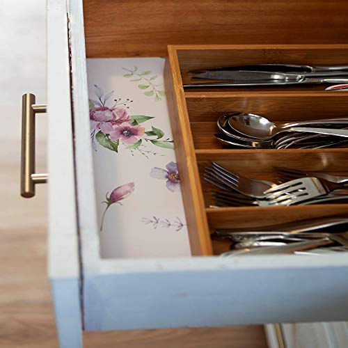 Scented Drawer Liners For Dresser 8 Sheets, Cabinet Liners For Shelves, Double-Sided Pattern Shelf Paper, Non Adhesive Shelf Liners For Bathroom (Linen Scent) 16.5In X 22.8In #TOP4