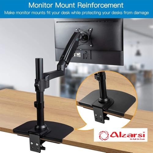Image of Monitor Mount Reinforcement Plate for Thin Glass and Other Table Tops, Steel Monitor Mount Reinforcement Plate, for Most Monitor Desk Mounts