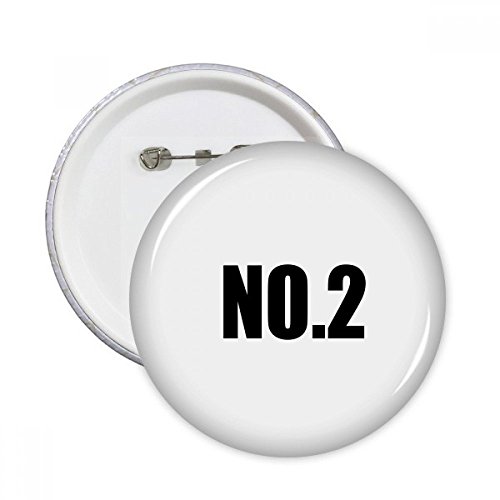 Badge bouton rond Numéro 2 multicolor XXL pour décoration vêtement