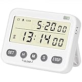 ⏰【Breites Anwendungsspektrum】- Der multifunktionale Timer mit Stoppuhr funktion. Zählt Oben und Unten Funktion, die countdown-Funktion, zählt bis zu 99 Minuten und 59 Sekunden. Die stoppuhr funktion, die maximale zeit beträgt 99 minuten und 59 sekunden. Eignet sich sehr ideale für Hausaufgabe, Training, Gymnastik, Koch, Sports, Spiele und Klassenzimmer Aktivitäten, Alarm usw.