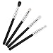 Produktbild Oshide Professionelles Make-up-Pinsel-Set, Wolle, für Lidschatten / Foundation, Schwarz, 4 Stück