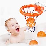 badespielzeug aufbewahrungsnetz 🎁【 PERFEKTES GESCHENK FÜR KINDER 】- Sowohl Kinder als auch Kleinkinder lieben badespielzeug. Wir haben 3-Mini-Basketball vorbereitet, um die Bedürfnisse von Kinderspielen besser zu erfüllen.Kinder werden sich in das Baden verlieben, und reduzieren Sie die Probleme der Eltern beim Baden ihres Babys. Dieser interessante basketballkorb ist ideal für Geburtstage, Weihnachten, Jubiläen und Partygeschenke.