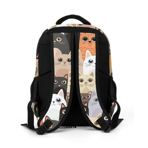 Cute Cat School Backpack Book Bag Laptop Bags for Girls Boys Kids Back to School Gift4