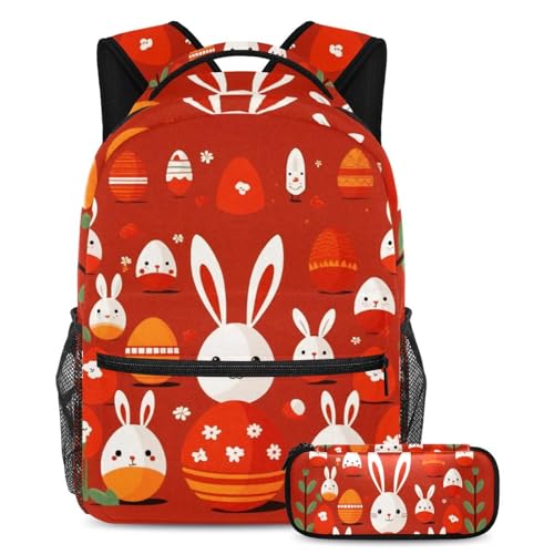 Sac à dos de jour avec trousse rouge multicolore pour ne plus manquer de place au lycée