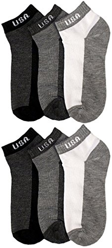 Image of ToBeInStyle Pack of 6 Printed & Solid Low Cut Ankle Socks - Kid's & Adults