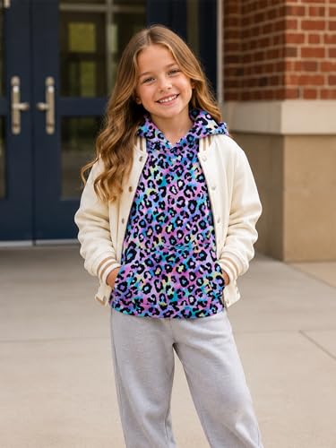 Image of uideazone Teen Girl Sweatshirt Hoody Hoodies Hooded Pullover with Pockets 4-14 Years