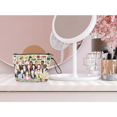 The Office Merchandise Canvas Tote Bag and Makeup Bag, The Office Merch Canvas Bag, Bege, Large