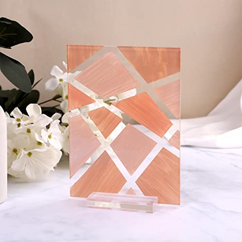 Uniqooo 3" Clear Acrylic Stand |3Mm Slot Wedding Sign Holders, Perfect For Wedding, Table Number, Exhibition, Office, Restaurant, Business, 10 Count #TOP3