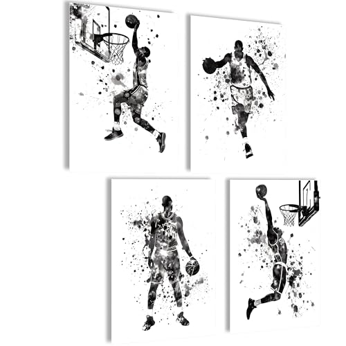 Mojoliving Poster da Basket - Idea Regalo, Decorazione per Compleanno e Stanza, Poster Sportivo, Immagini per la Parete (Astratto)