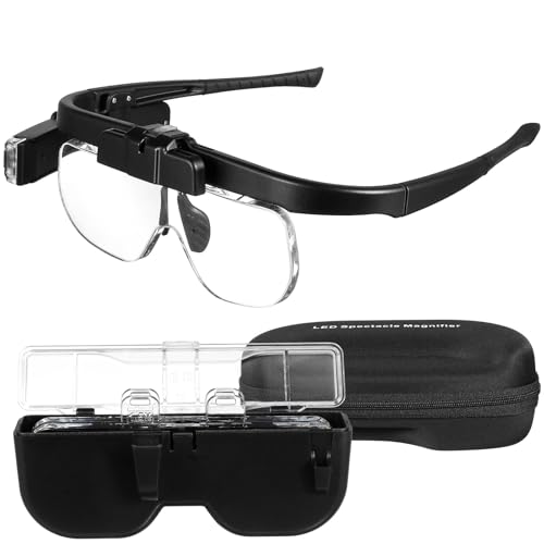 Loupe LED tête rechargeable USB avec lunettes loupes légères de lecture - 2