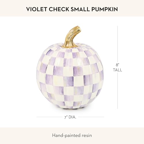 Image of MACKENZIE-CHILDS Violet Check Small Pumpkin