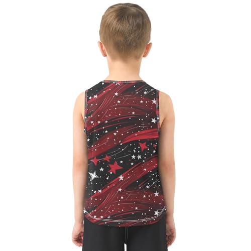 JUNZAN Golden Sun Moon Stars Boho Boys Performance Tank Top Sleeveless Teens Vest Toddler Tank Undershirt for Gym Beach 3T3
