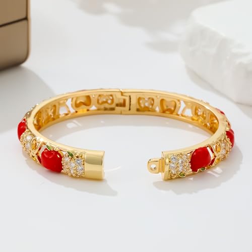 Image of Ethlyn Gifts for little girls Gold Plated Colorful Openable Kids Baby Girls Bangles Bracelets Birthday Gifts for 2years 4 years 5 years old girls