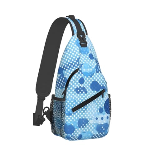 Mochila bandolera de viaje y senderismo punto azul miniatura 2