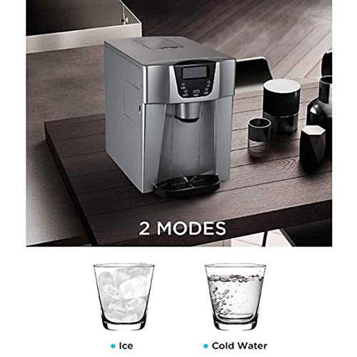 Máquina para hacer hielo 2 en 1 de encimera, 33 lb/24h miniatura 4