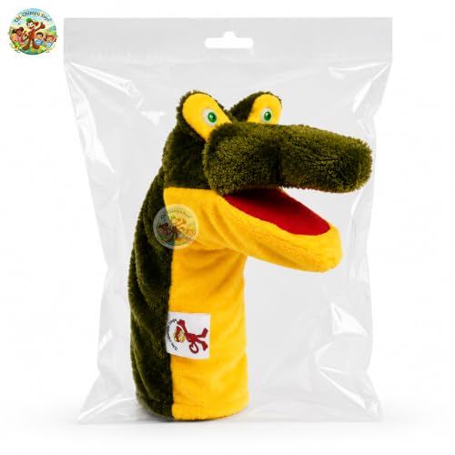 Image of Crocodile Hand Puppet for Kids | Soft Plush Animal Puppet | Educational Storytelling Toy | Interactive Role Play | Preschool Learning | Gift for Boys & Girls