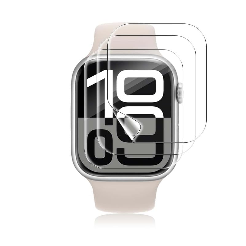 Image of BLACKSHEEP 2 Pack Membrane For Apple watch Series 10, Series 11 46mm Full Screen Coverage Flexible Watch Screen Protector with Easy Installation Kit