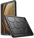 Poetic TurtleSkin Case Designed for Samsung Galaxy Tab A9 Plus + 11 Inch 2023, Heavy Duty Shockproof Rugged Kids Friendly Drop Protection Silicone Cover Case, Black