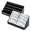 Hipiwe Metal Business Card Holder - Rectangle Desk Stand In Black
