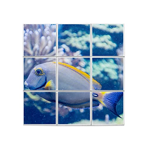 Décoration murale exotique en céramique poisson pour cuisine et salon
