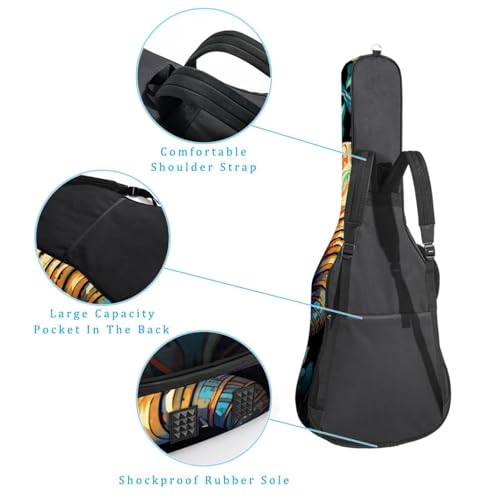 JRHEJTFZ Housse pour guitare acoustique de 1,9 cm d’épaisseur – Imperméable – Durable et élégant – Motif éléphant coloré, Multicolore 4., 42.9×16.9×4.7 in, Motif imprimé tendance - Les Beatles, Paul McCartney, John Lennon, RIngo Starr, George Harrison JRHEJTFZ Housse pour guitare acoustique de 1,9 cm d'épaisseur - Imperméable - Durable et élégant - Motif éléphant coloré, Multicolore 4., 42.9x16.9x4.7 in, Motif imprimé tendance – Image 4