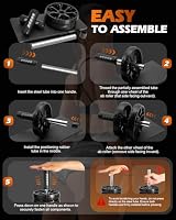 Citufuol Upgraded Ab Roller Wheel, Abdominal Core Workout Equipment for Home Gym with Knee Pad, Full Body Strength Training Fitness Tool for Men and Women — image 4