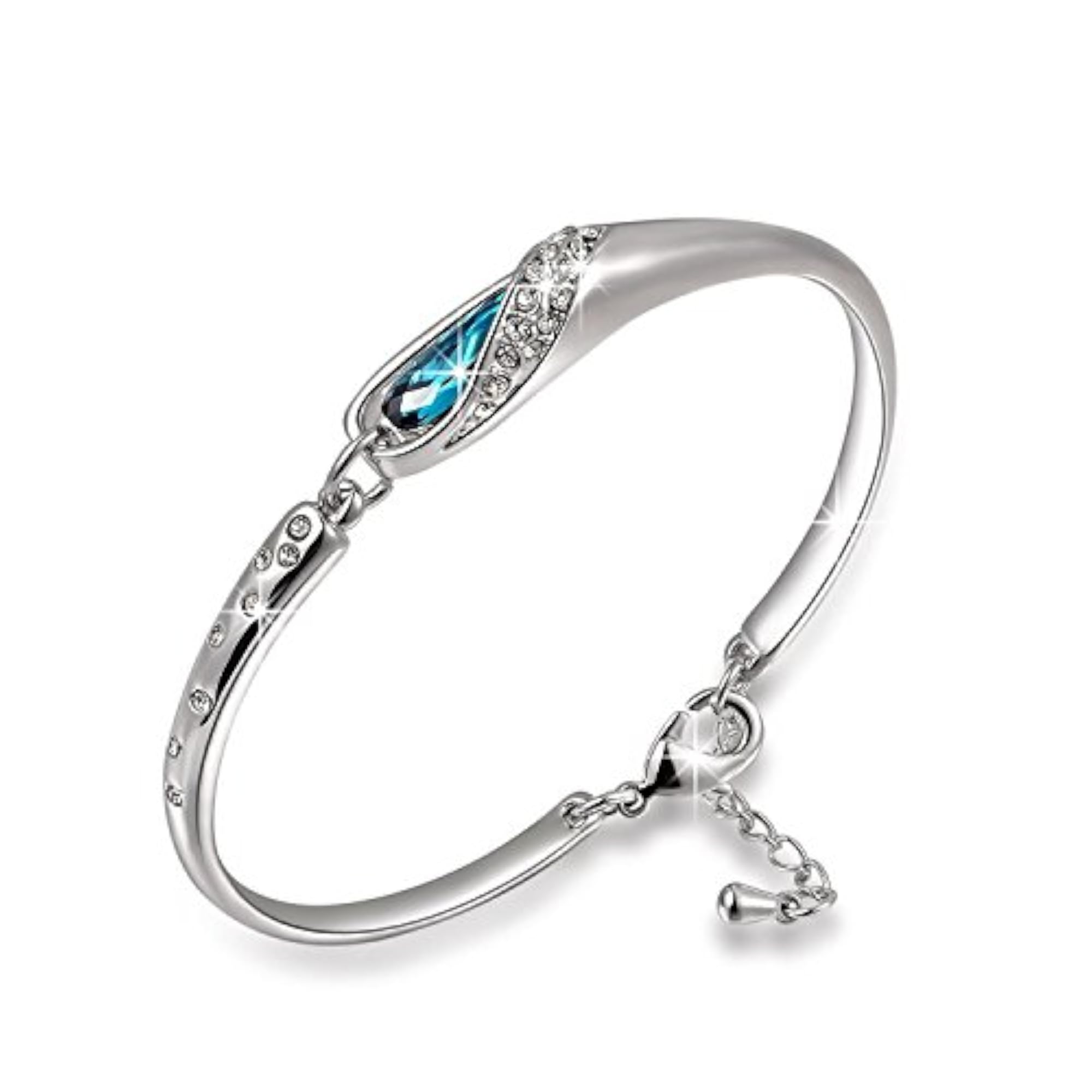 Valentine Crystal Bangle Bracelet for Women