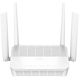 Cudy WR3000S AX3000 Dual Band WiFi 6 Mesh Router, 5 Gigabit Ethernet RJ45 Ports, 4 Antennen, MU-MIMO, OpenVPN, Wireguard, Zerotier, Ipsec VPN, Cloud APP