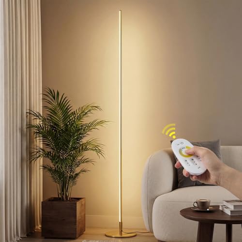 Warmiehomy LED Floor Lamp, 147cm Minimalist Corner Floor Lamp, 30...