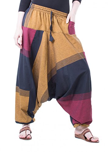 Preisvergleich Produktbild KUNST UND MAGIE Bunte Aladin Haremshose, Farbe:Black / Schwarz