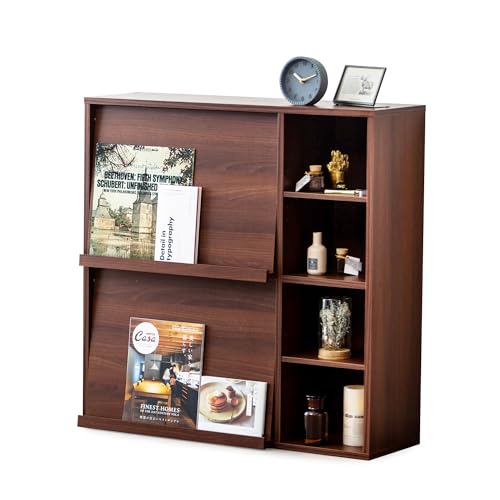 Iris Ohyama, Mobile, Scaffale, Libreria portaoggetti, con 2 ante pieghevoli e 4 scomparti, Modulare,...