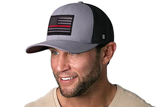 Image of HAKA American Flag Trucker Hat - USA Flag Mesh Snapback Cap for Men, Women & Golf, Patriotic Baseball Dad Hat